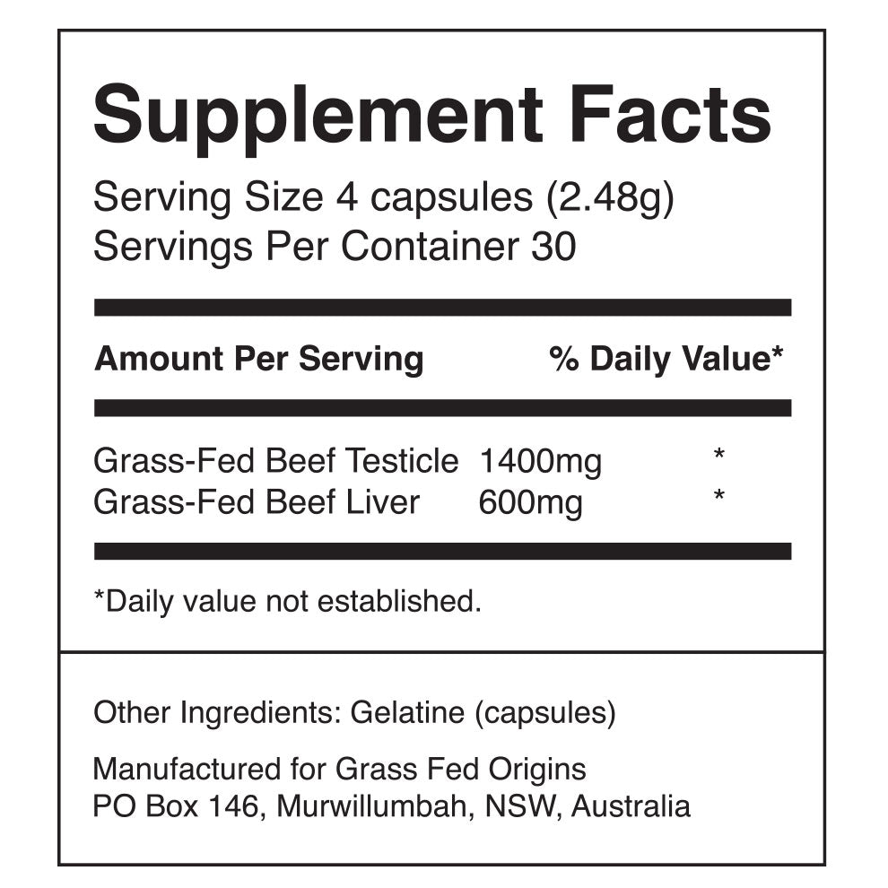 Go Gold Beef Organ Capsules