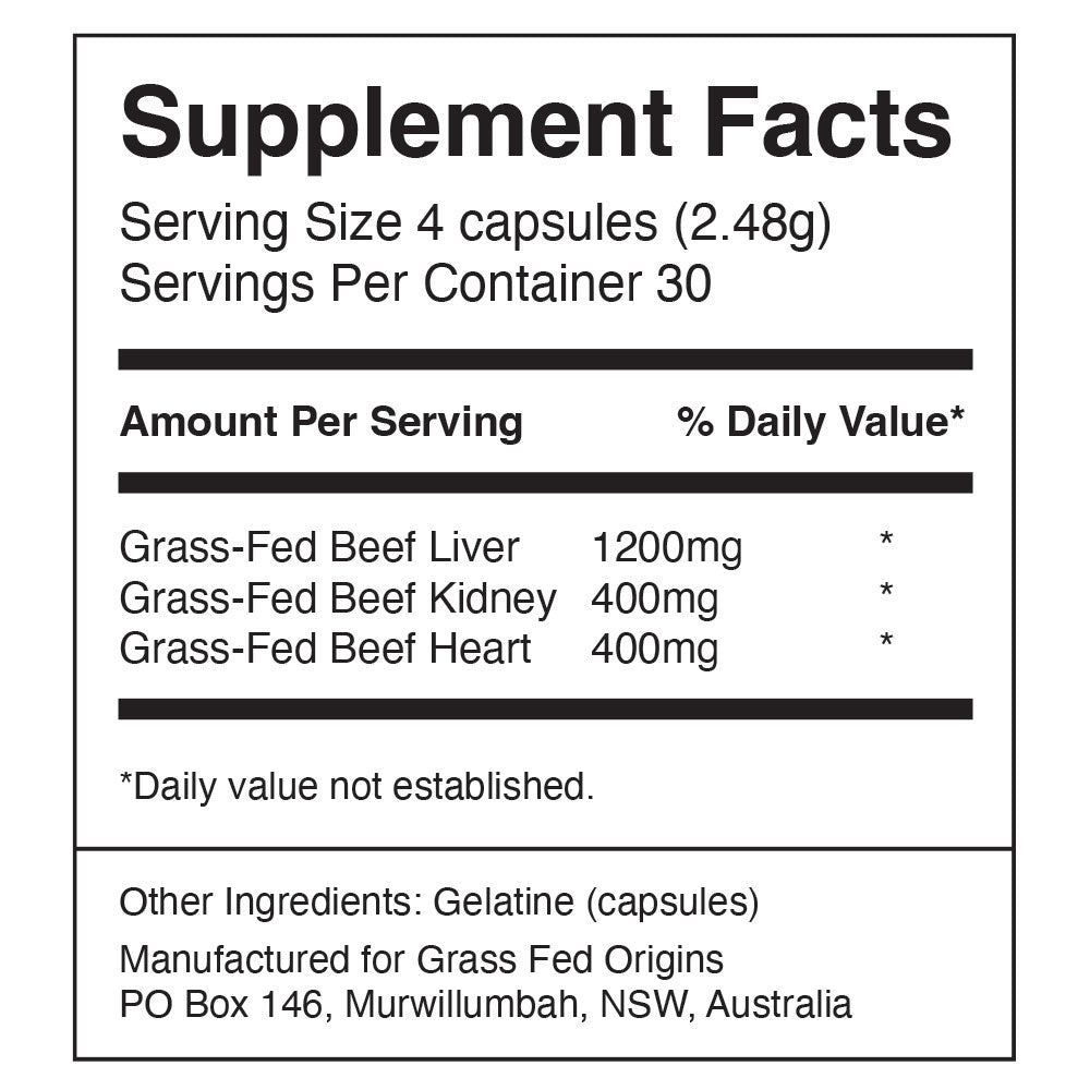 Go Balance Beef Organ Capsules