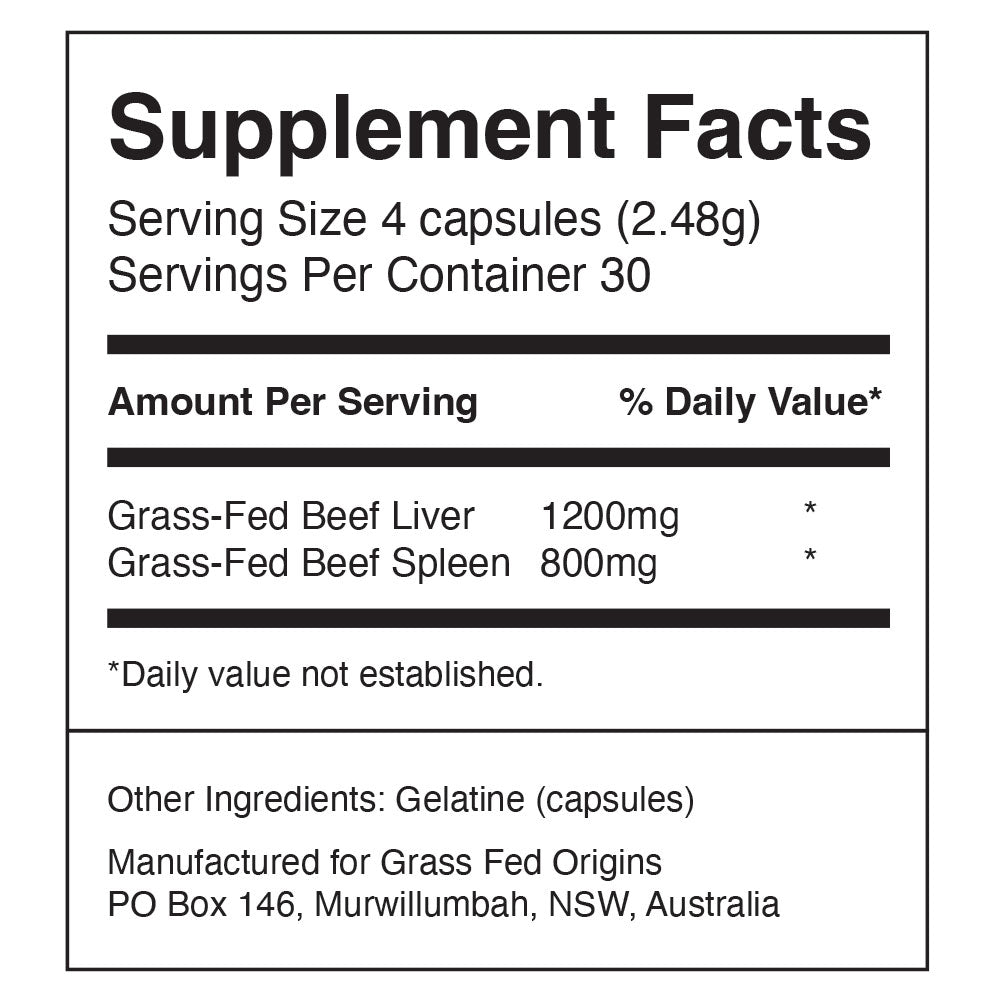 Go Women Beef Organ Capsules